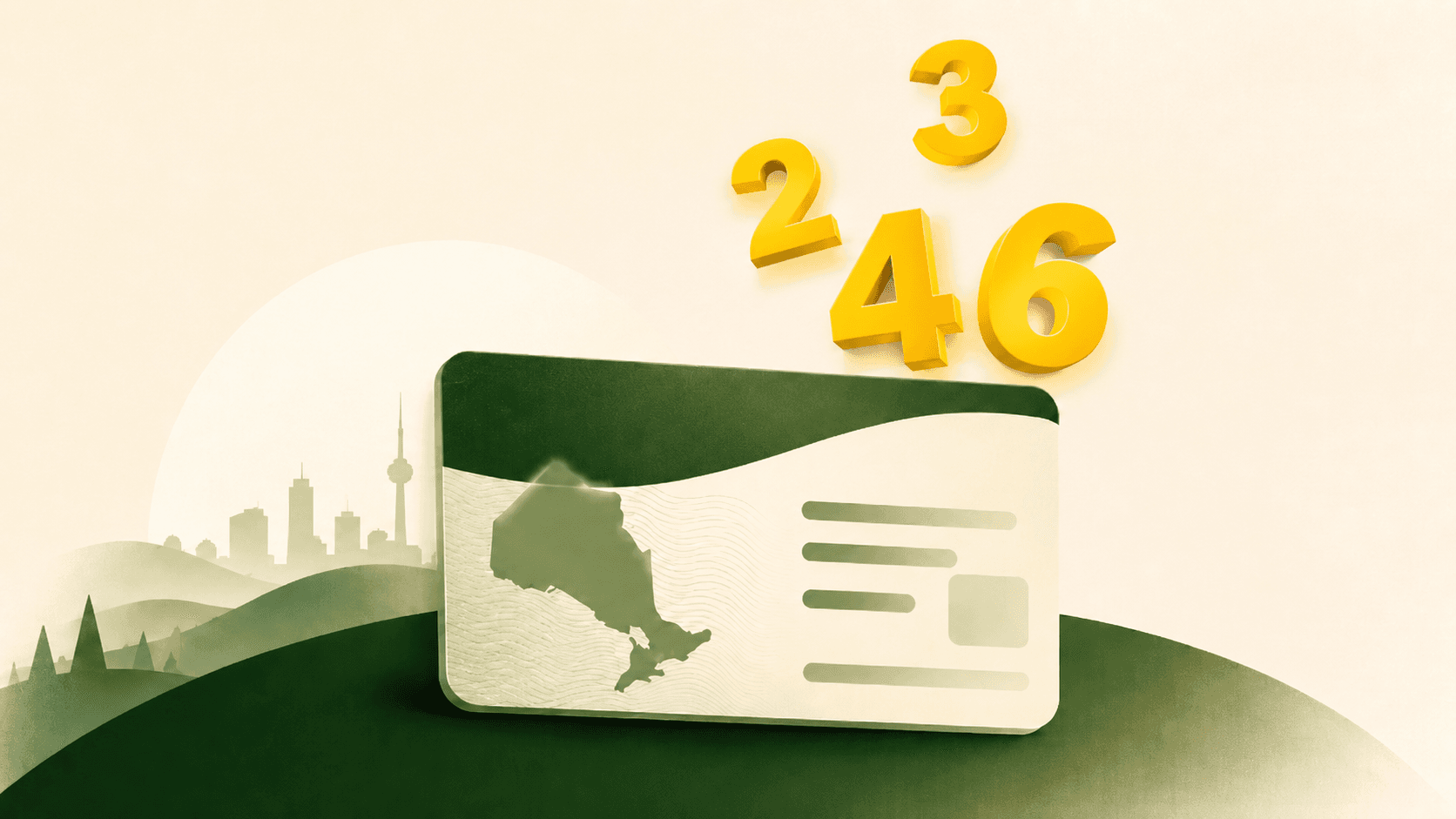 Ontario driver's licence with demerit point values 2, 3, 4, and 6