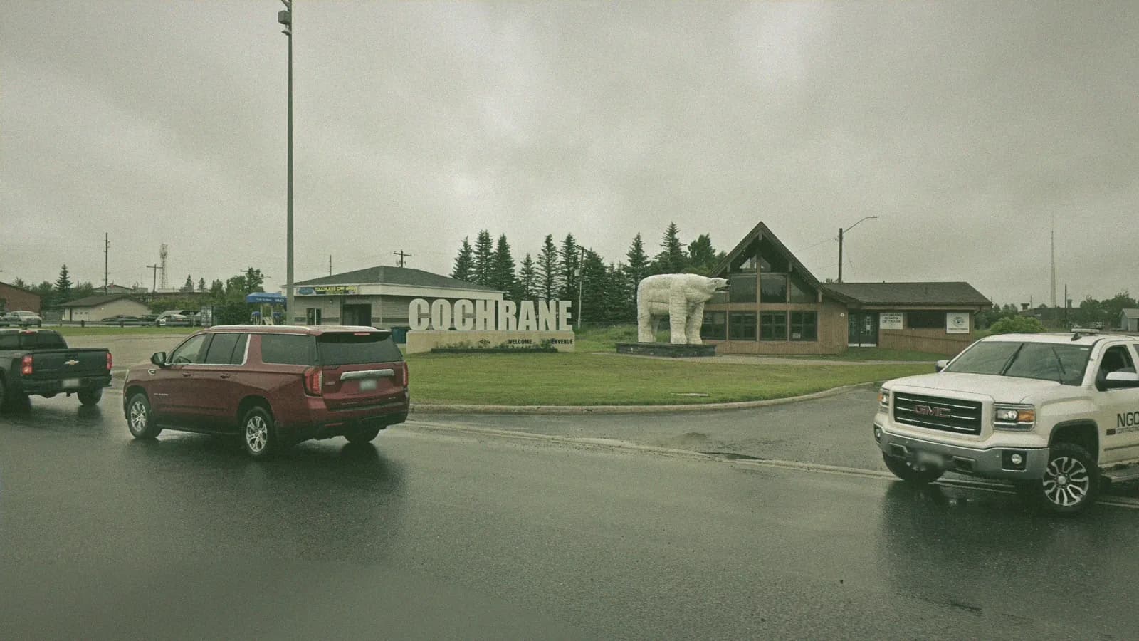 Board of Trade, 4 Third Ave, Cochrane, the building DriveTest uses as its Cochrane travel point, seen from the street