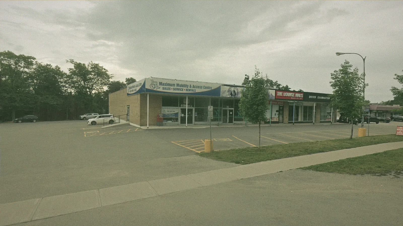 DriveTest Orillia at 404 Laclie St, Unit 3, Orillia, seen from the street