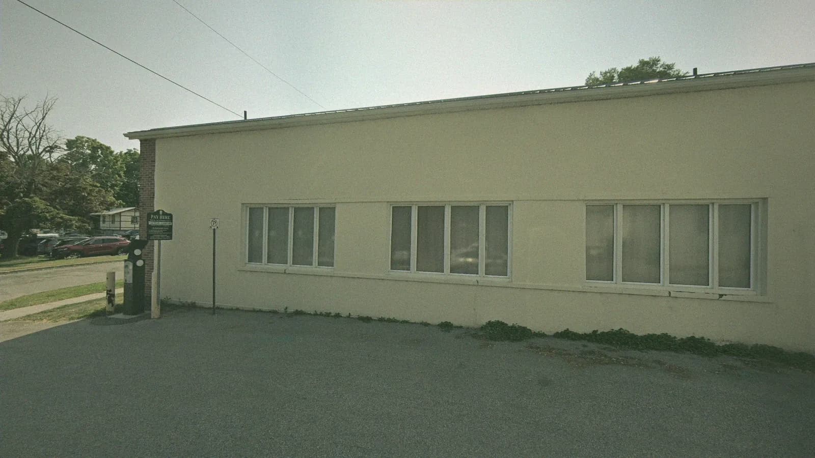 Port Hope Knights of Columbus Hall, 1 Elias St, Port Hope, the building DriveTest uses as its Port Hope travel point, seen from the street