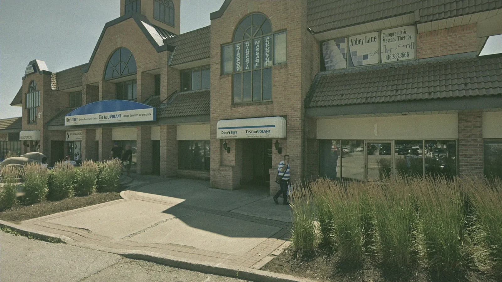 DriveTest Toronto Port Union at The Village of Abbey Lane Shopping Centre, 91 Rylander Blvd, Unit 109A, Toronto Port Union, seen from the street