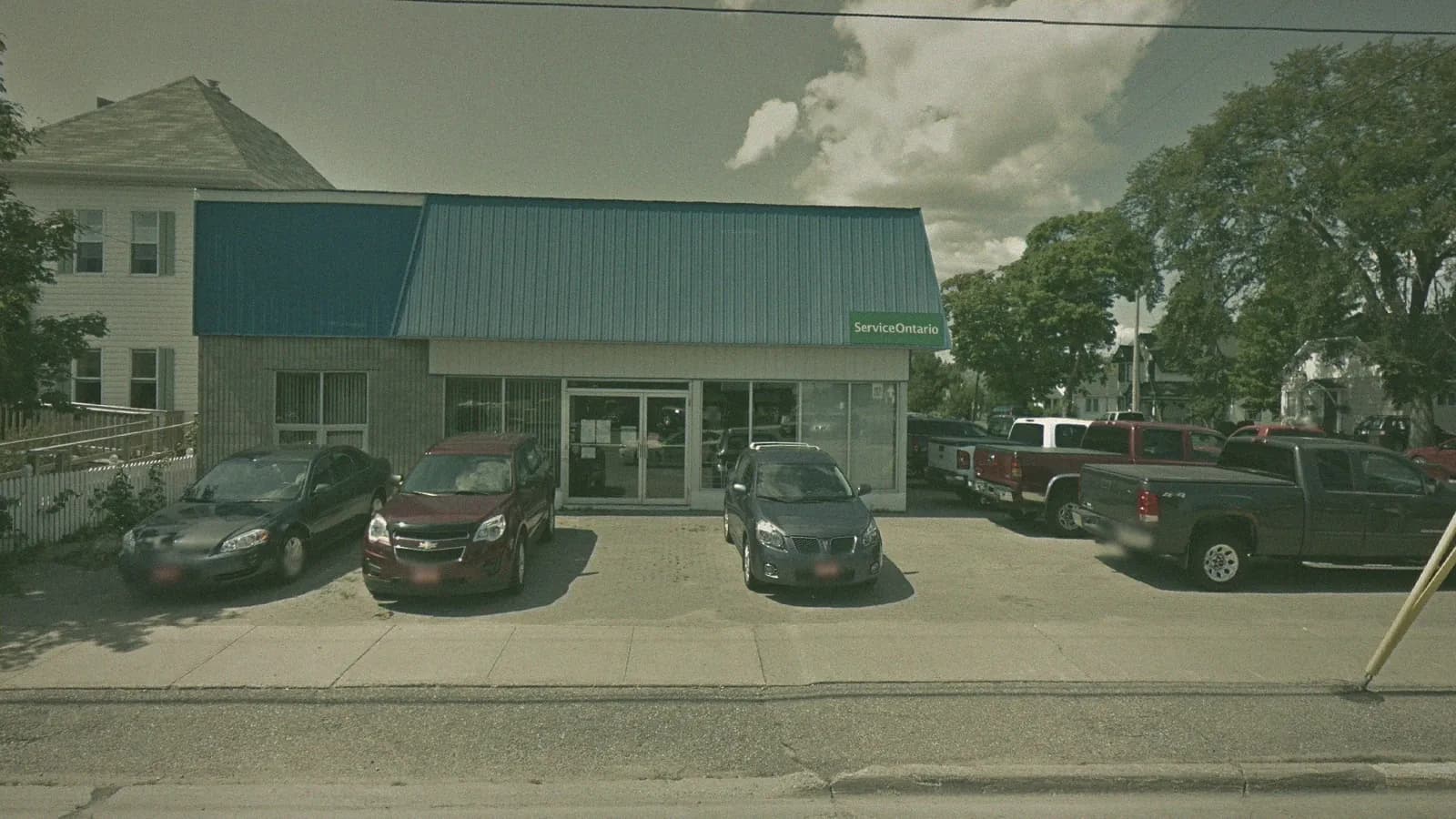 Dave Seabrook Motors, 214 Main St, Thessalon, the building DriveTest uses as its Thessalon travel point, seen from the street